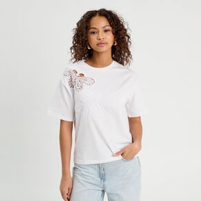 t shirt manches courtes blanc femme T-shirt manches courtes blanc femme