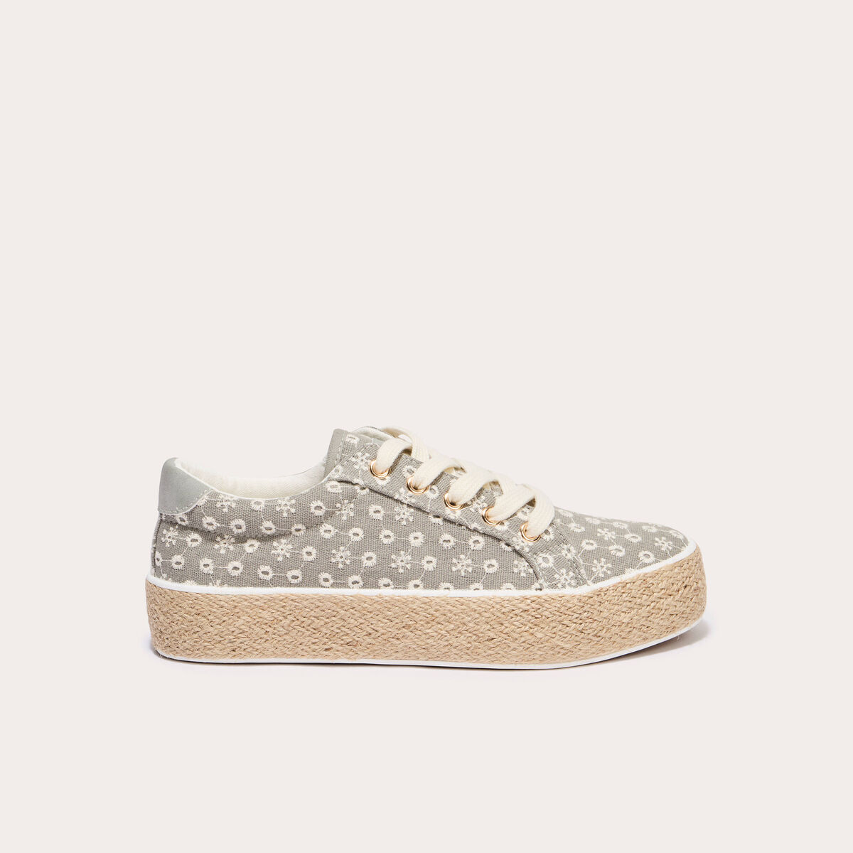 Espadrilles plates beige femme