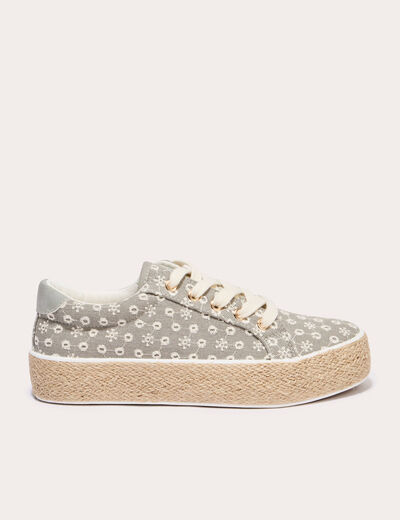 Espadrilles plates beige femme