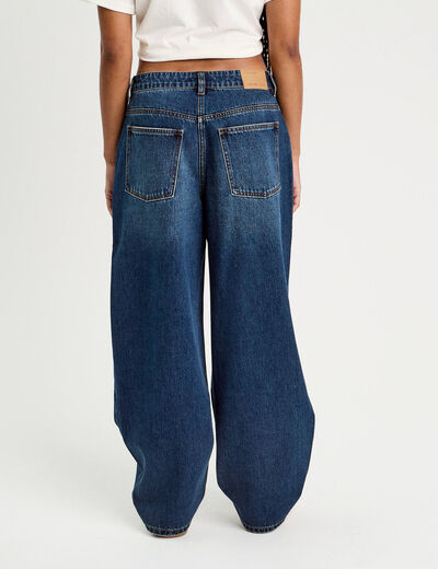 Jeans baggy taille basse denim stone femme