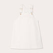 Robe salopette en jean blanc femme