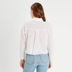 Chemise manches longues poches ecru femme