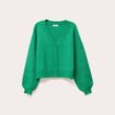 Gilet manches longues vert femme