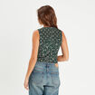 Veston sans manches velours vert femme
