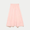 Jupe longue &eacute;vas&eacute;e taille haute rose femme