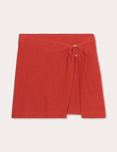 Jupe-short évasée vieux rose femme