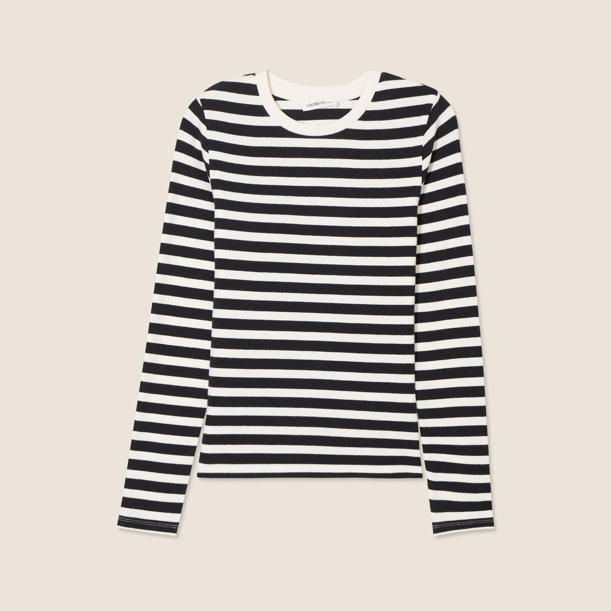 T-shirt manches longues blanc femme