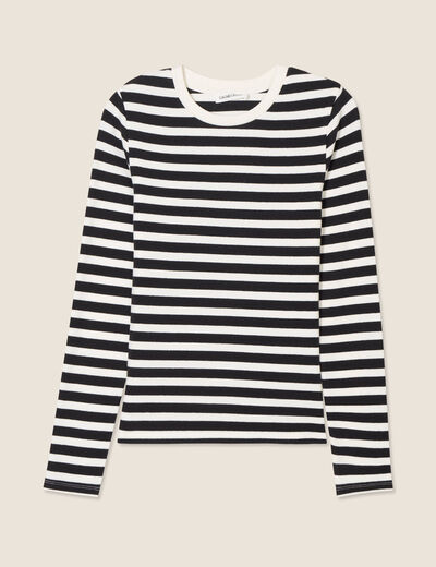 T-shirt manches longues blanc femme