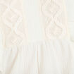 Blouse sans manches col v ecru femme