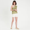 Blouse asymétrique vert pastel femme