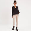 Pantalon skinny push up beige femme