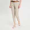 Pantalon chino slim 7/8ème blanc femme