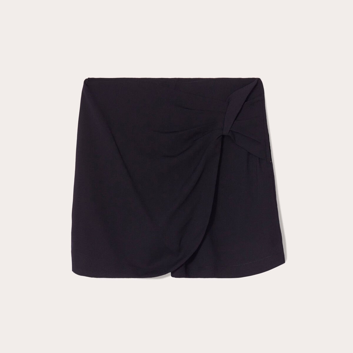 Jupe-short droite noir femme