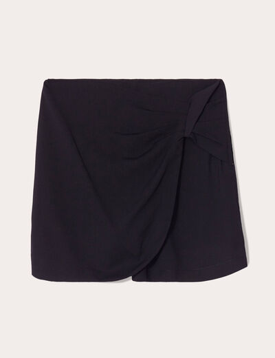 Jupe-short droite noir femme