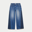 Jean wide leg taille basse denim double stone femme