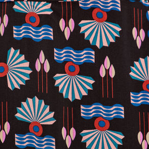 Robe évasée manches courtes noir femme