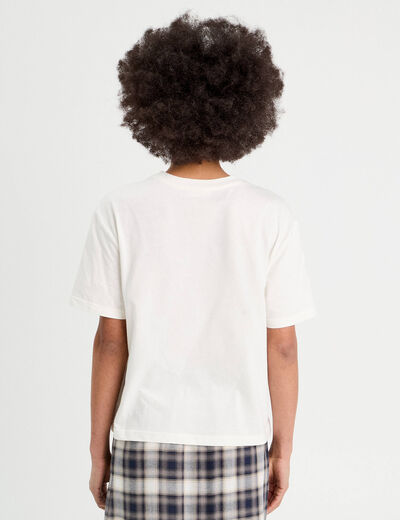 T-shirt manches courtes blanc femme