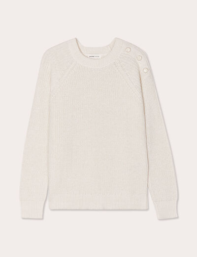 Pull manches longues ecru femme