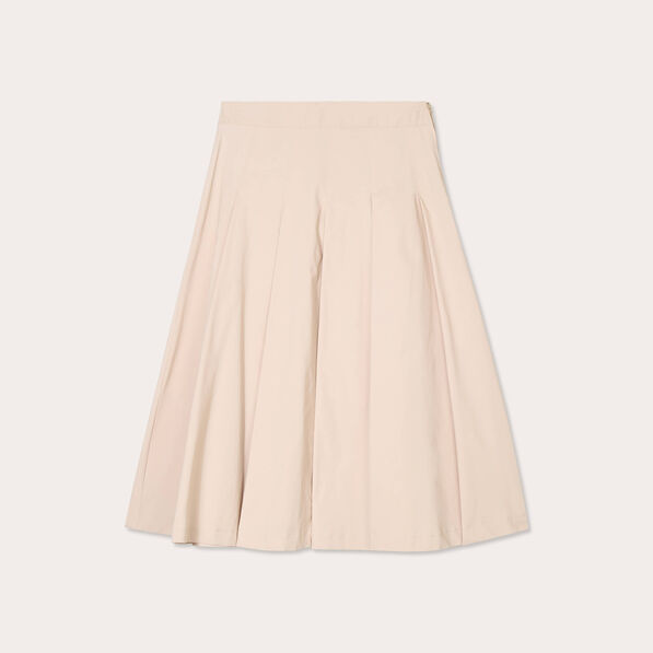 Jupe évasée plissée sable femme