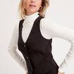Veston sans manches noir femme