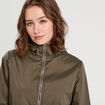 Parka réversible à capuche vert kaki femme
