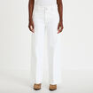 Jean wide leg taille haute denim blanc femme