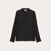 Chemise voile plumetis brillant noir femme