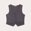 Veston sans manches gris clair femme