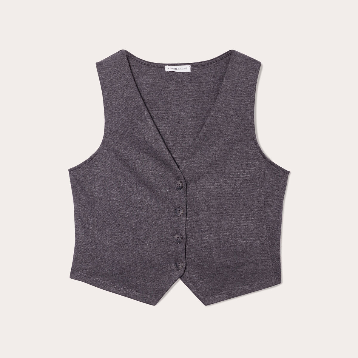 Veston sans manches gris clair femme