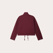 Veste droite col montant bordeaux femme