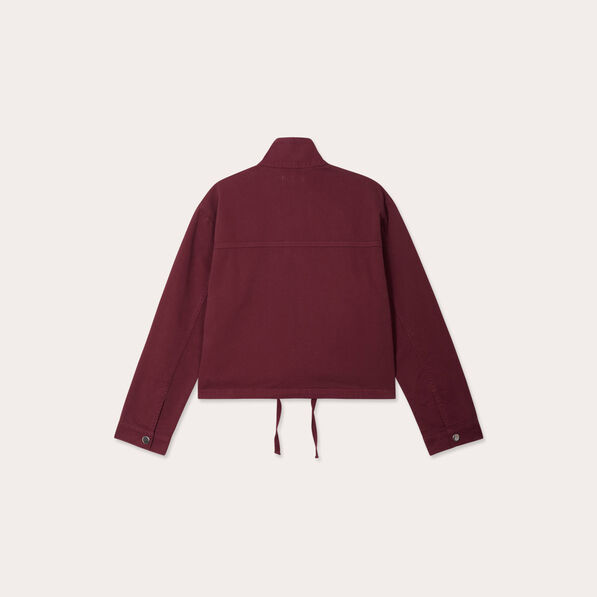 veste droite col montant bordeaux femme Veste droite col montant bordeaux femme