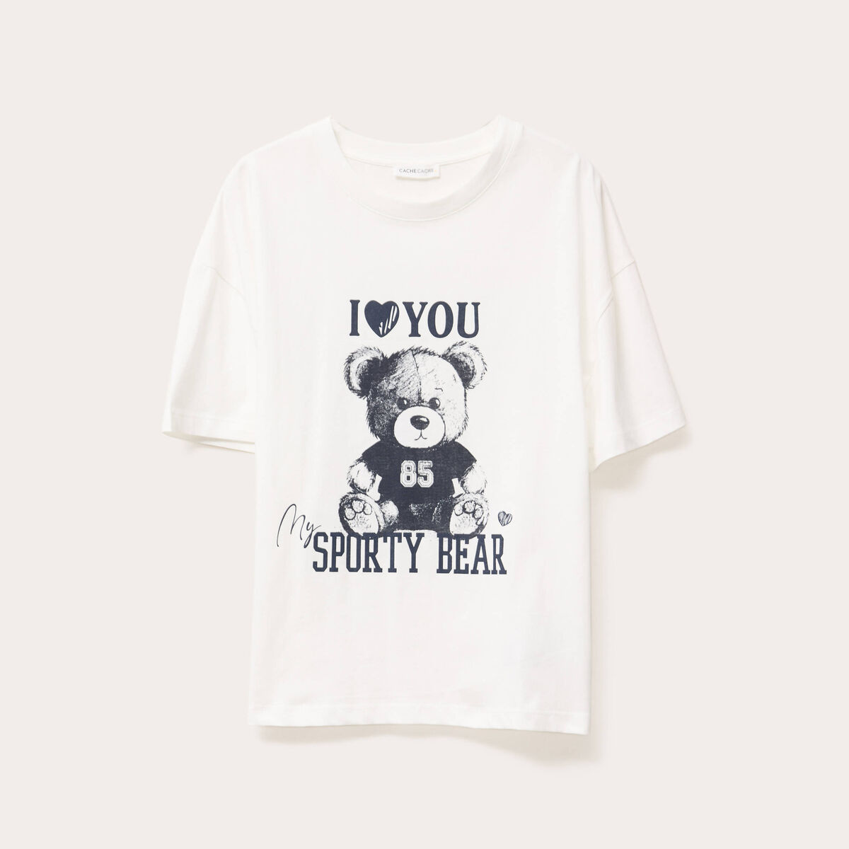 T-shirt manches courtes blanc femme
