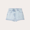 Short mom en jean bleu gris femme
