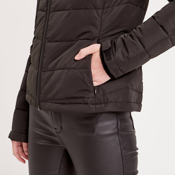 doudoune ajustee a capuche noir femme Doudoune ajustée à capuche noir femme