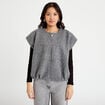 Gilet oversize sans manches col rond gris clair femme