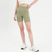 Short cycliste sans couture vert foncé femme