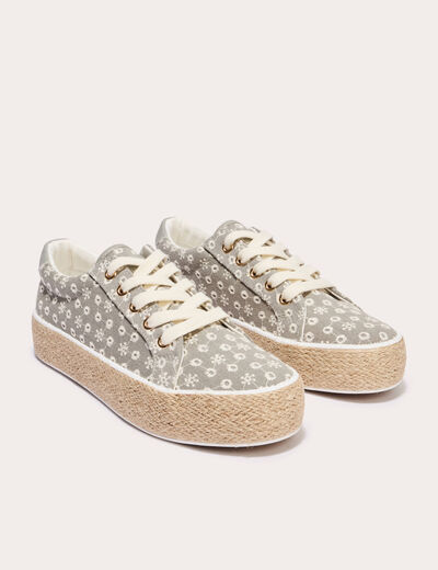 Espadrilles plates beige femme