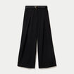 Pantalon bootcut ceinture amovible noir femme