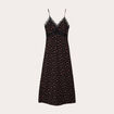 Robe longue droite bretelles noir femme