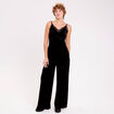 Combinaison en velours noir femme
