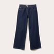Jeans droit taille basse denim brut femme