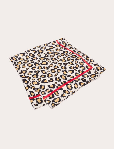 Foulard carré satin sable femme
