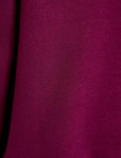 Sweat droit manches longues violet fonc&eacute; femme