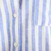 Chemise lin col V manches longues blanc femme