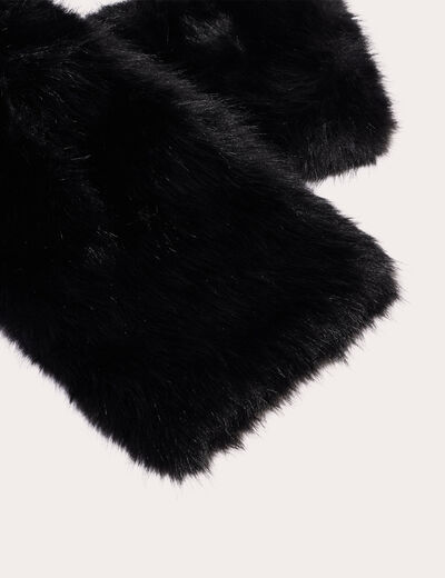 &Eacute;charpe en fausse fourrure noir femme
