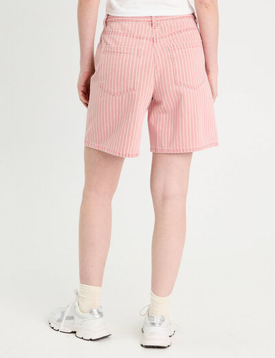 Bermuda large rose clair femme