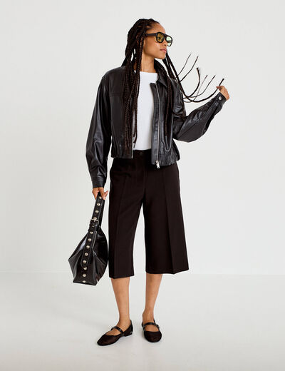 Bomber oversize noir femme