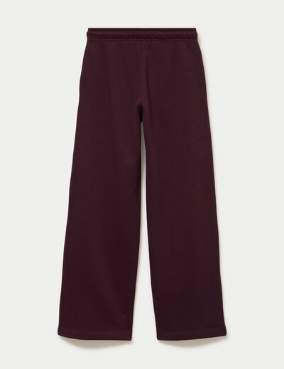 Pantalon large style jogging prune femme