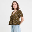 Blouse noeuds devant vert kaki femme
