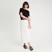 Jupe longue évasée ecru femme